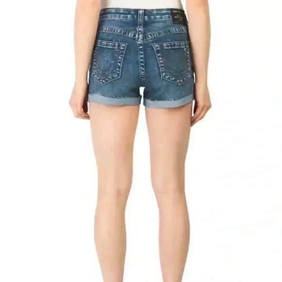 TRUE RELIGION Jennie Curvy Cuffed Shorts size 27 - Picture 2 of 12